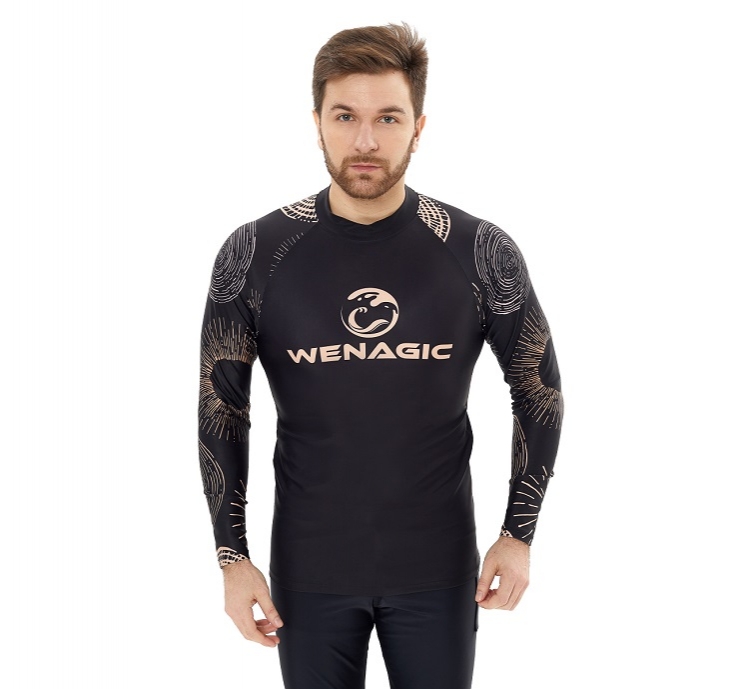 Гидромайка мужская Wave Black UPF 50
