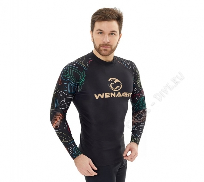 Гидролайкра Wenagic Black Neon UPF50 мужская